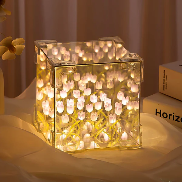 Cube Tulip Night Lamp | Led Decorative Nights Lamp
