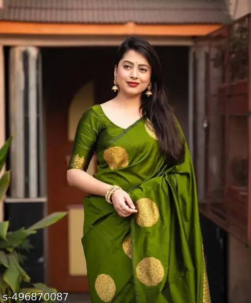 Party wear Banarasi Soft Silk Jacquard Saree