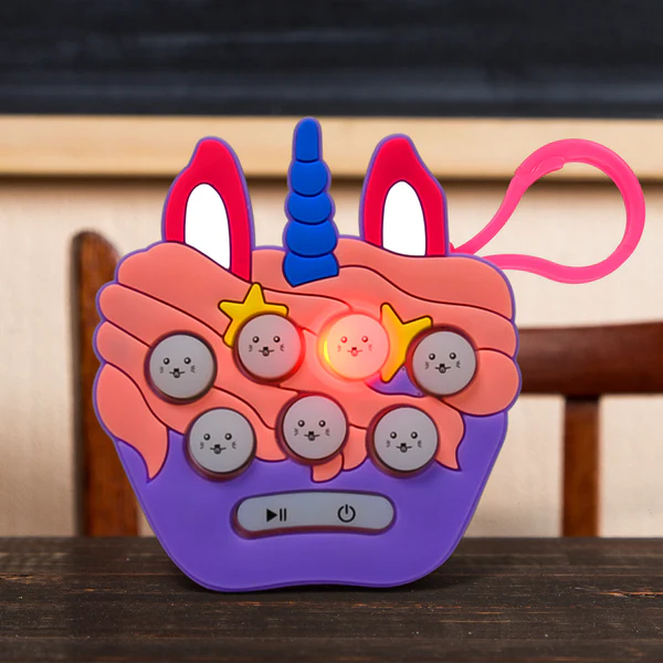 Mini Push Bubbles Game with Keychain & Music Game