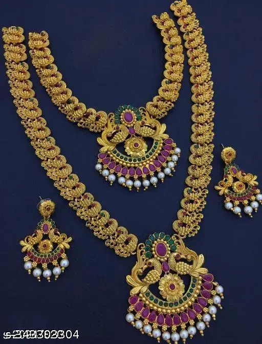 Women's South Indian Jewellery Set For Women | Necklace And Earring Set For Women