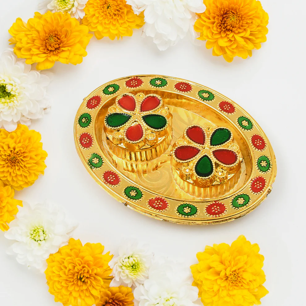 Oval Shape Special Puja Thali 