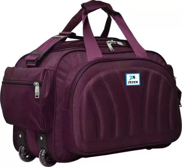 PURPLE FLOWER Duffel With Wheels (Strolley)