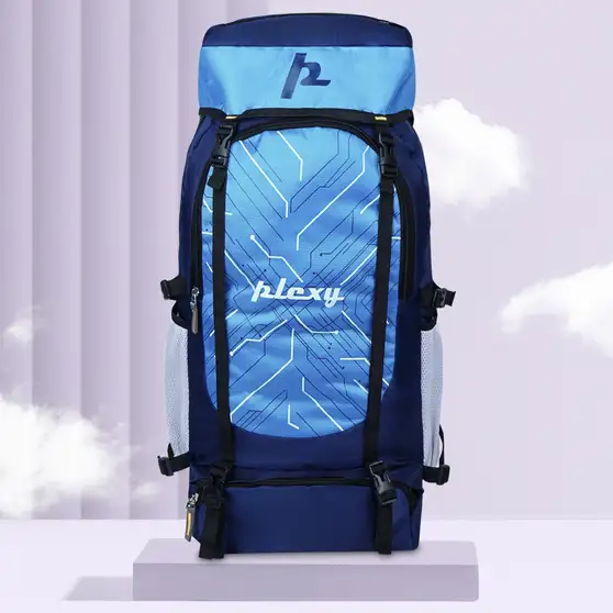 PLEXY TILTY STUUDED BAGPACK WITH SHOE COMPARTMENT 65 L Backpack (Blue)