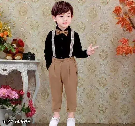  Best Kids Shirt, Pant with suspender and bow tie for baby boy.