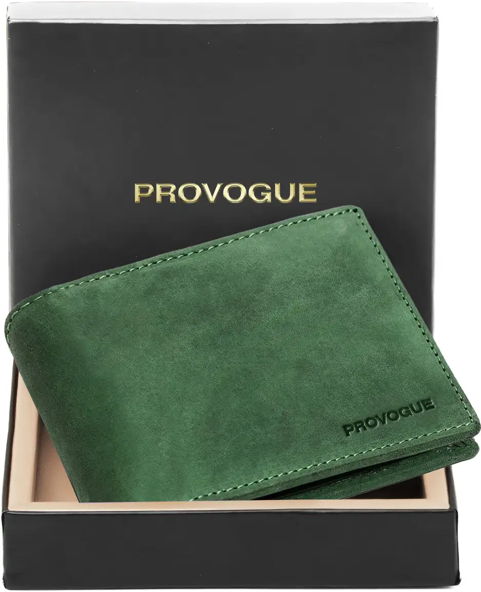 PROVOGUE Men  Green Genuine Leather Wallet 