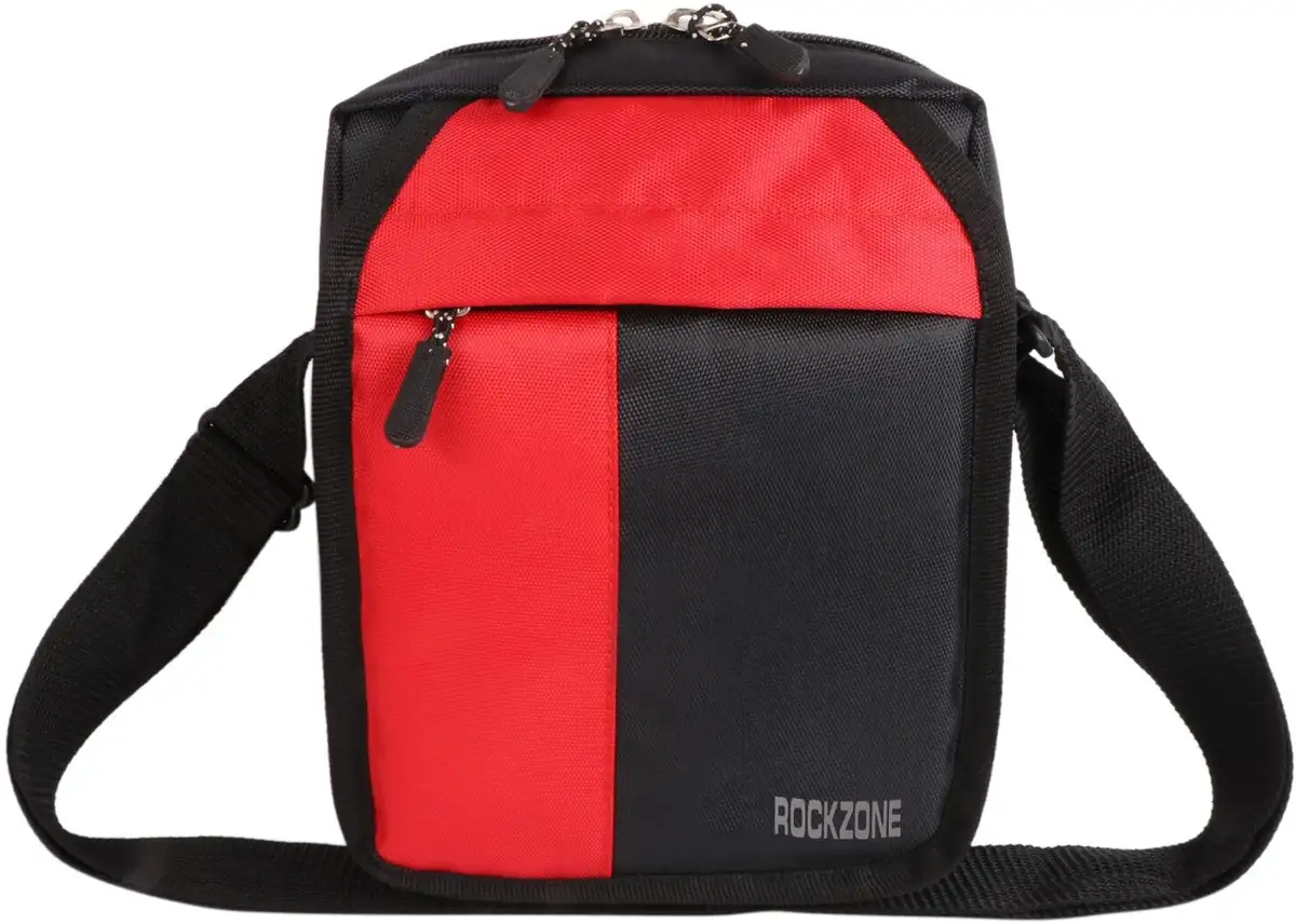 Black, Red Sling Bag 