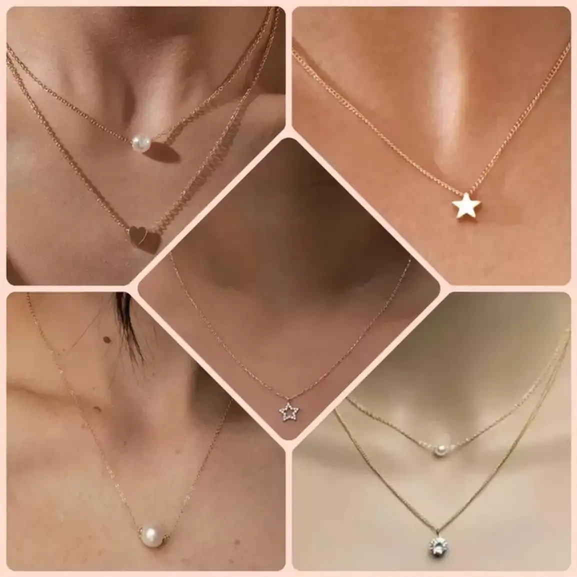 Combo of 5 Traditional 18 inch Daily Wear Necklace Set