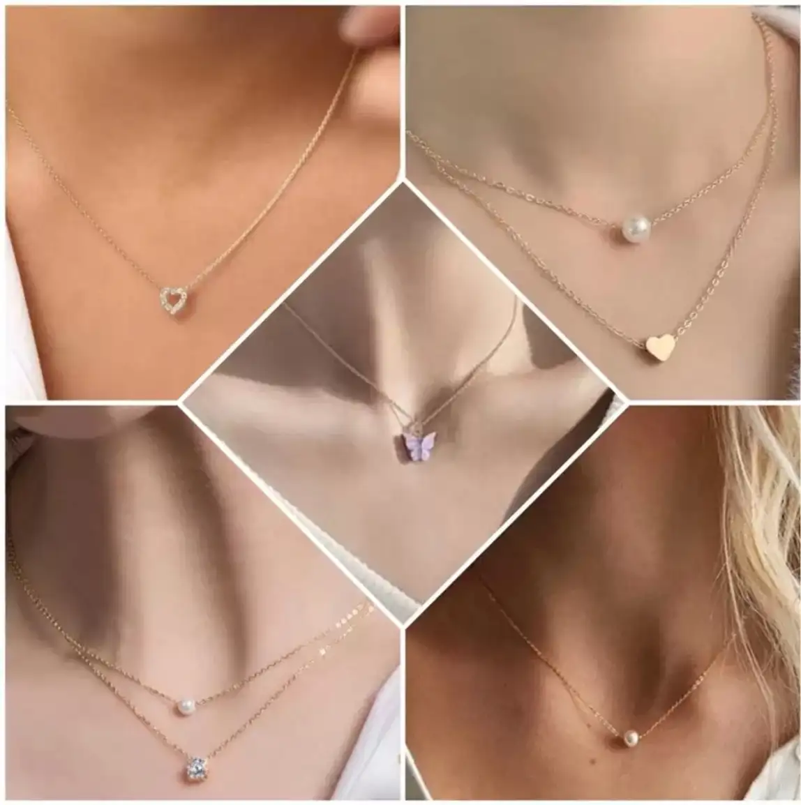 Combo of 5 Traditional 18 inch Daily Wear Necklace Set