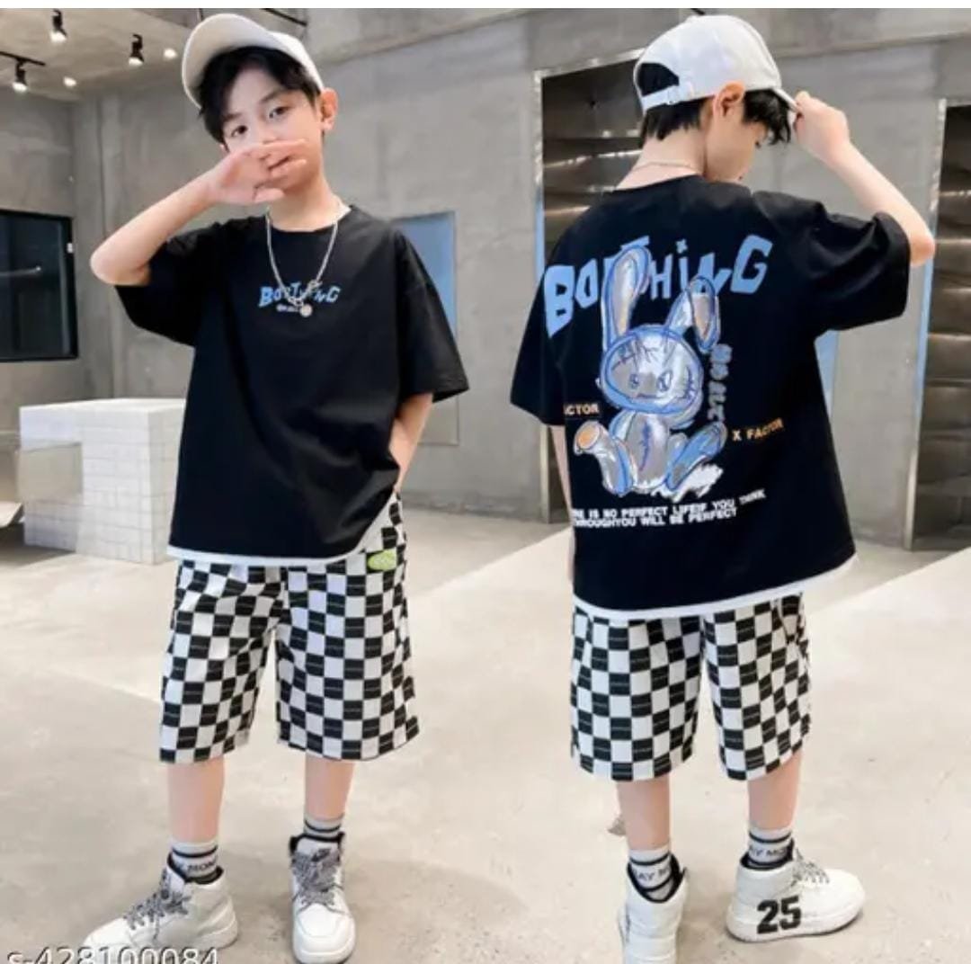 Boys Oversize Tshirt And Short Set (Pack of 1)