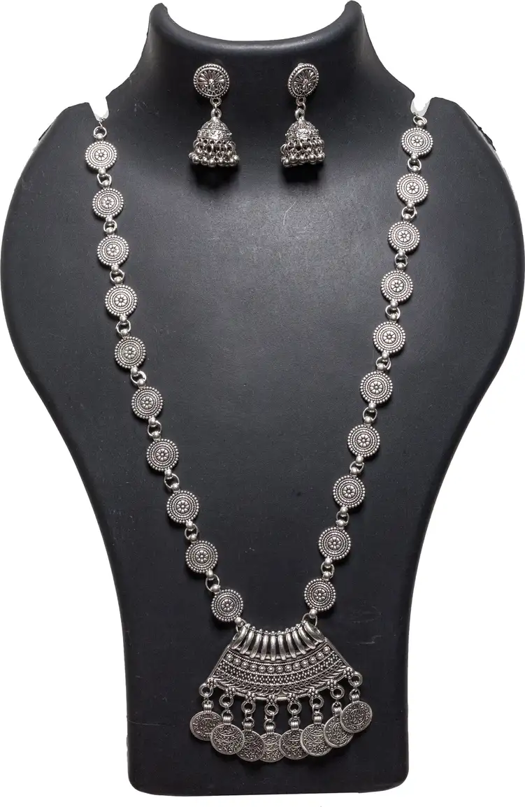 Oxidised Silver, Alloy Jewel Set (Silver)