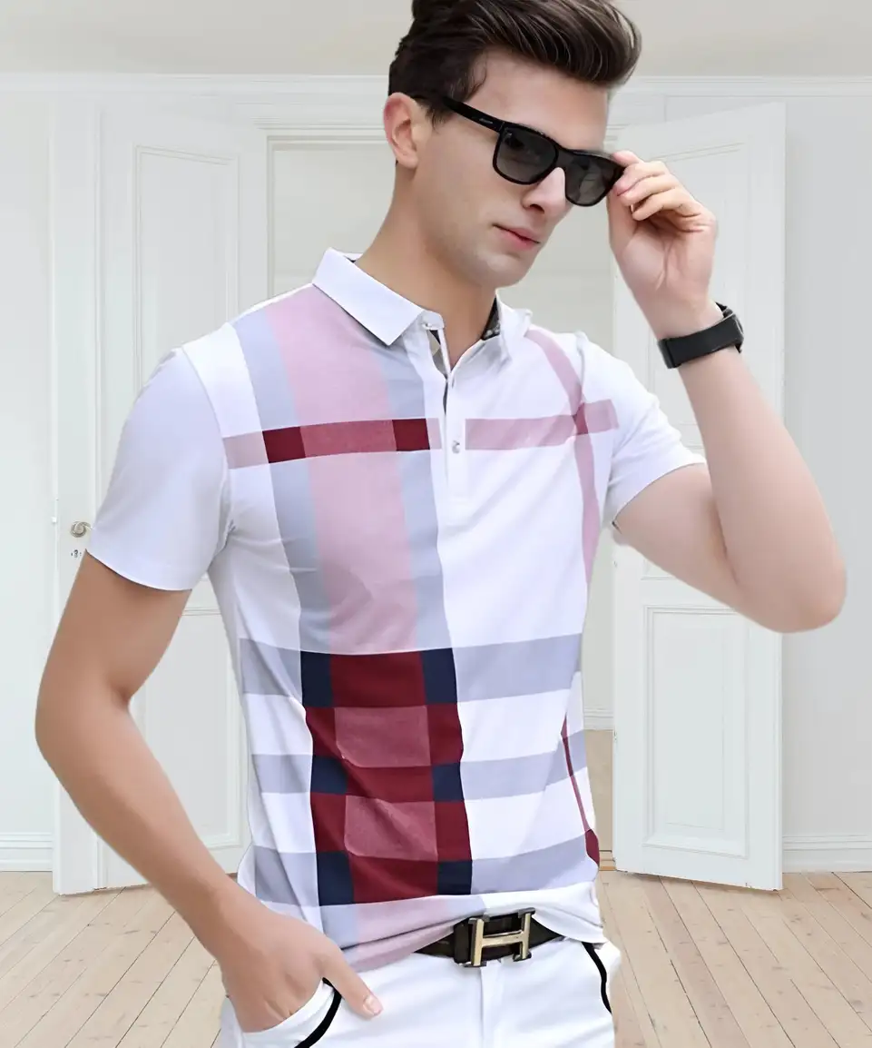 Color Block Men Maroon T-Shirt