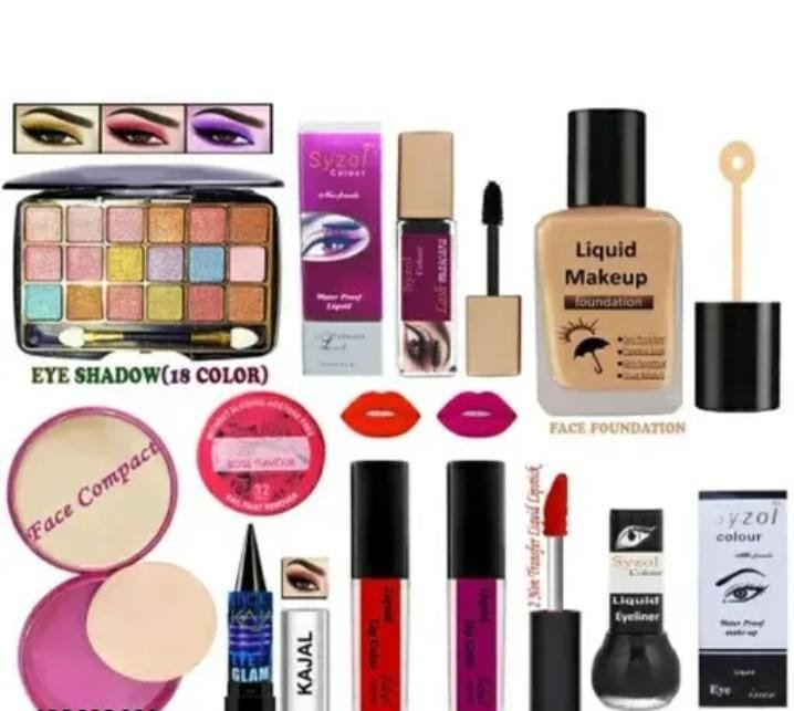 Pack of 9 makeup items for attractive looks