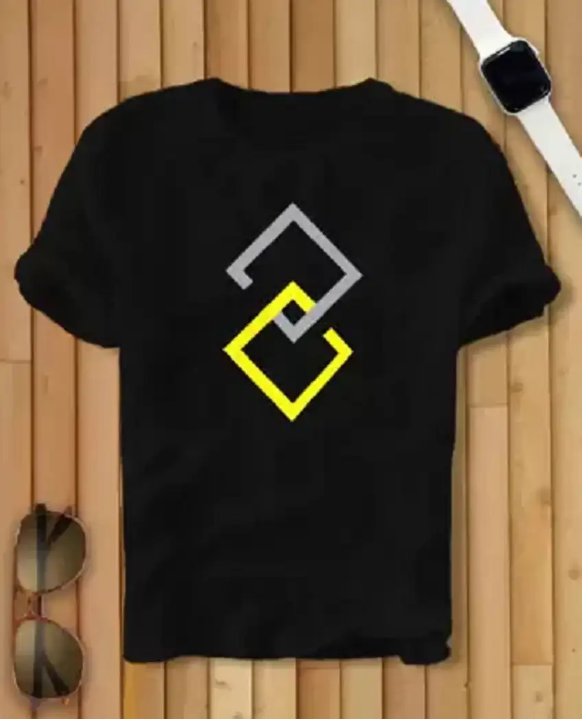 Printed Men Black T-Shirt