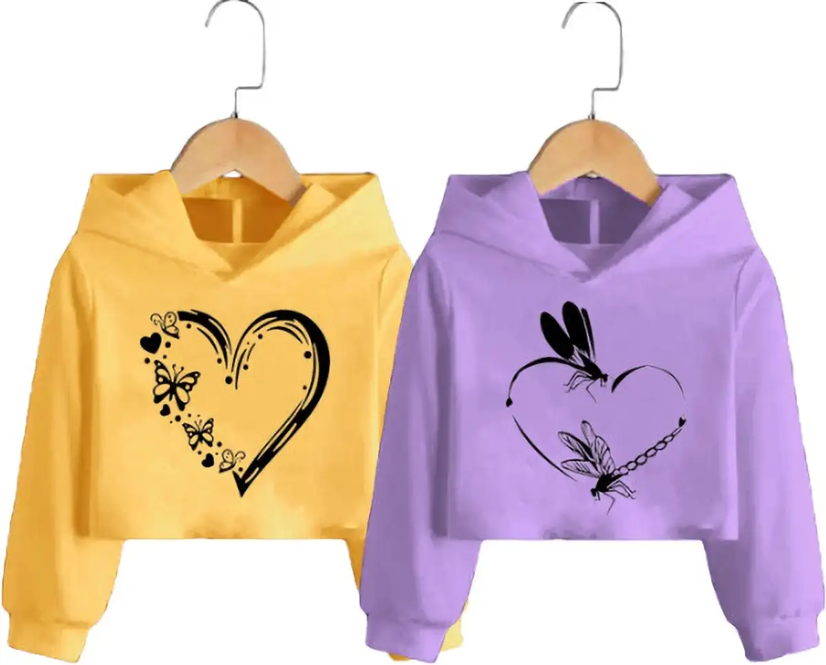 Printed Women Yellow, Purple T-Shirt (Pack of 2)