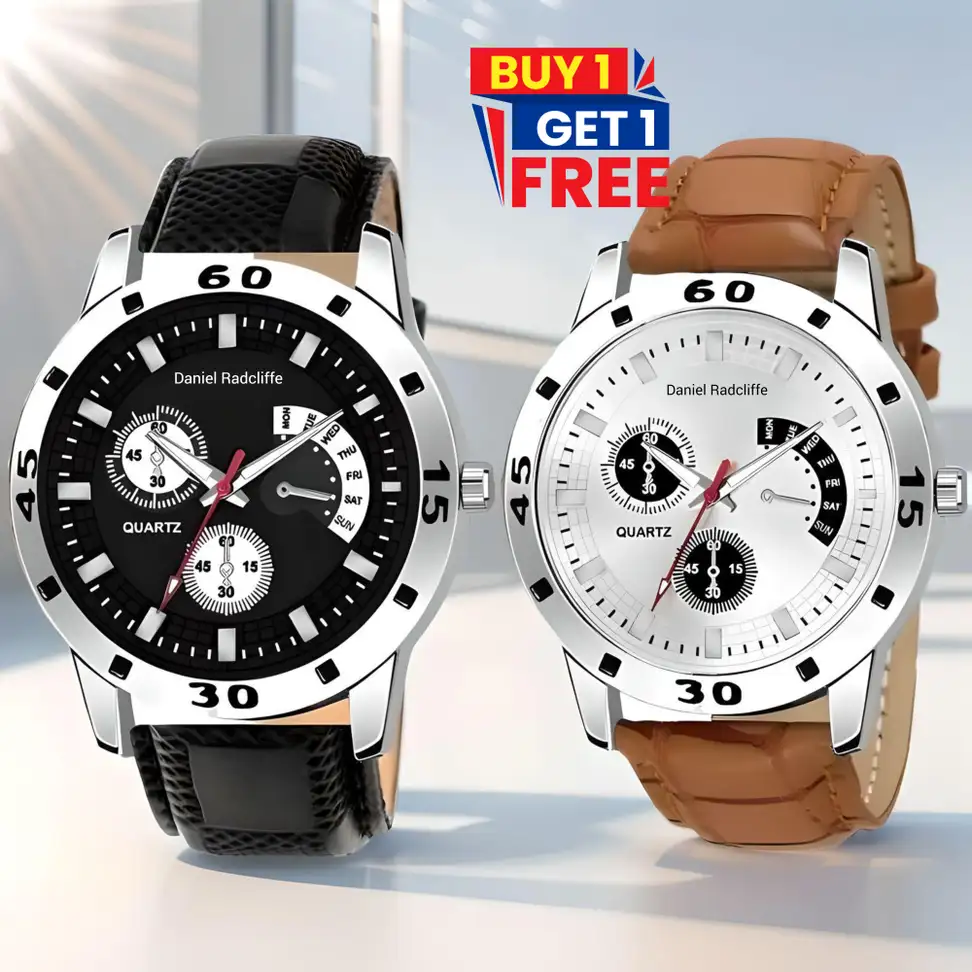 Avio Lather buy 1 get 1 FREE Analog Watch  - For Men