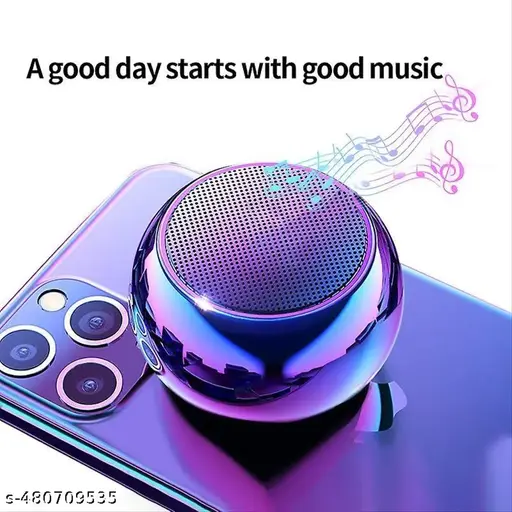 Mini Boost 4 Bluetooth Speaker 4D Mini Electroplating Round Steel Speaker