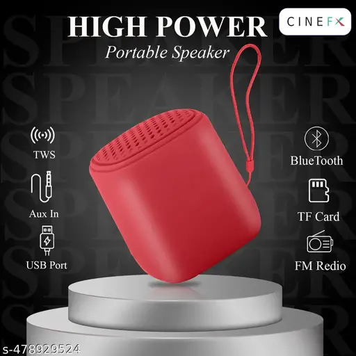 Portable Bluetooth Speaker, Bluetooth 5.0 Portable Speaker with Loud Sound, Speaker for Music Player for Home/Party/Outdoor/Travel, Support FM, USB, TF Card, AUX Type C