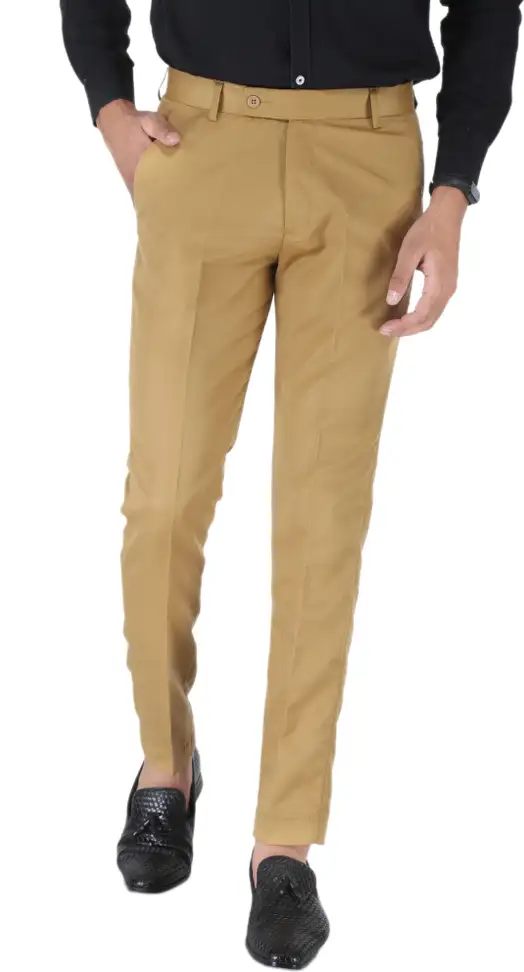SREY Regular Fit Men Beige Trousers