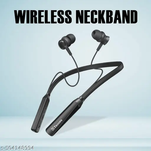 TP Troops Wireless in-Ear Neckband Bluetooth Earphones with 10mm Drivers, Rich Music Experience, 50 Hours Playtime, Type C Fast Charging, Neckband Earphones with Voice Assistant-Blue