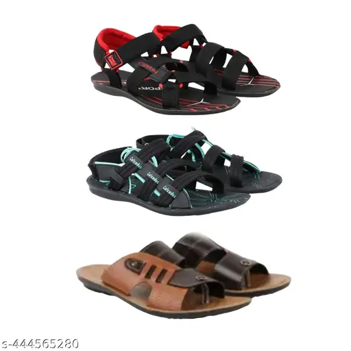 Stylesage Comfortable slipper and sandal For men pack of 3