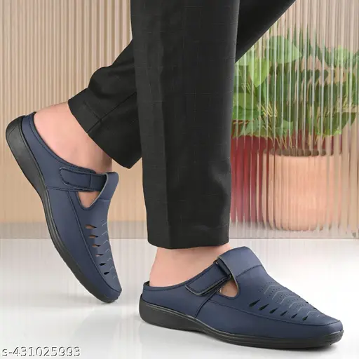 Gatpar stylish mens syntethic blue bantu party wear daily used comfortable sandal