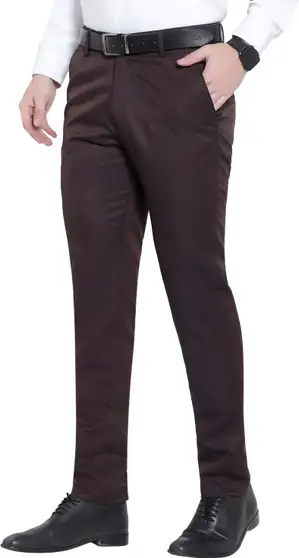Slim Fit Men Black Trousers