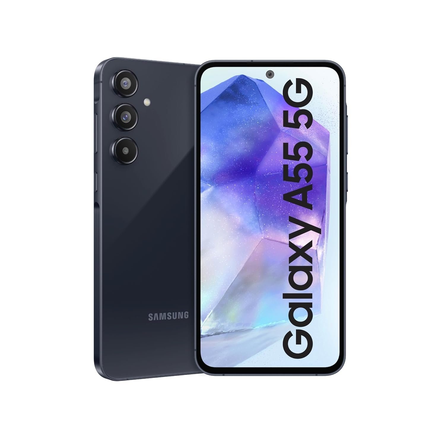 Samsung Galaxy A55 5G (Awesome Navy, 8GB RAM, 256GB Storage) | Metal Frame | 50 MP Main Camera (OIS) | Nightography | IP67 | Corning Gorilla Glass Victus+ | sAMOLED with Vision Booster