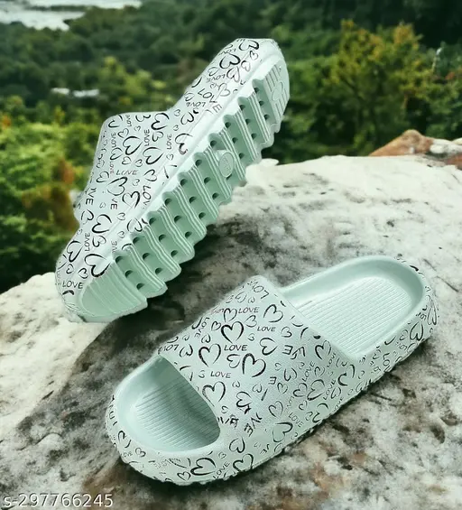 Trendy Women's Comfortable Casual EVA Zig Zag Lightweight Flip-Flops Slipper Slides