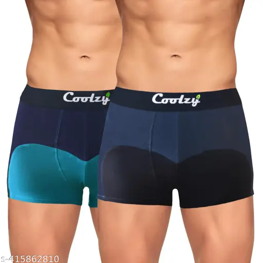 Coolzy Men's Cotton Printed Regular Fit Trunk (Pack of 2)