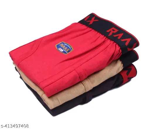 RaaX Men's Innerwear Trunks Pack Of 3 Combo Cotton Underwear