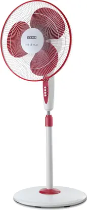 USHA Mist Air Flo 400 mm 3 Blade Pedestal Fan  (Maroon | Pack of 1)