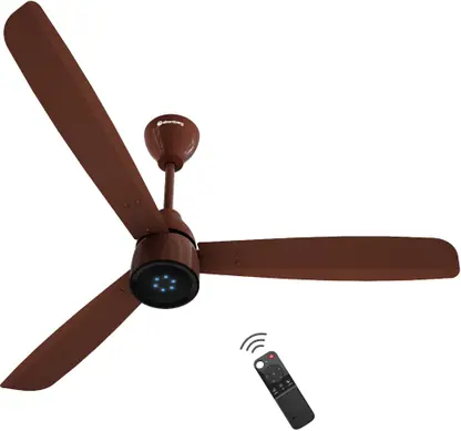Atomberg Renesa Prime Remote 5 Star 1200 mm 3 Blade Ceiling Fan  (BLDC Motor with Remote | Gloss Brown | Pack of 1)