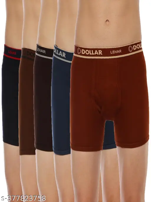 Dollar Lehar Combed Cotton Mens Pack Of 5 Trunk