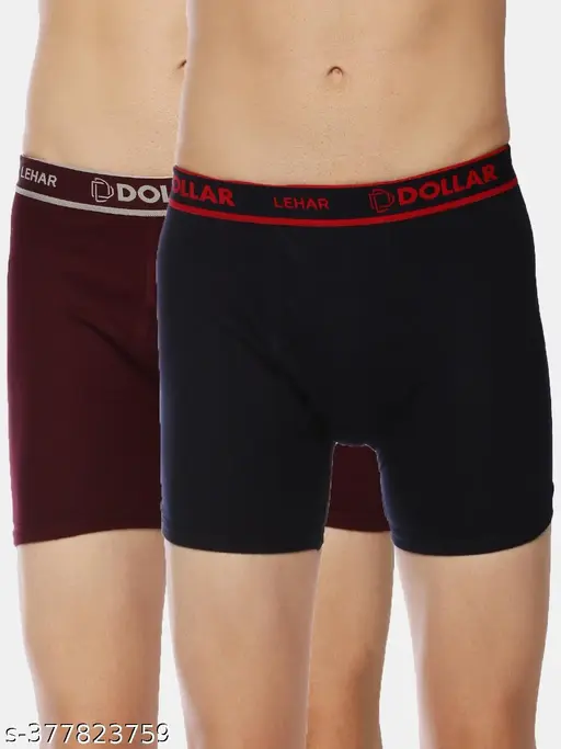 Dollar Lehar Combed Cotton Mens Pack Of 2 Trunk