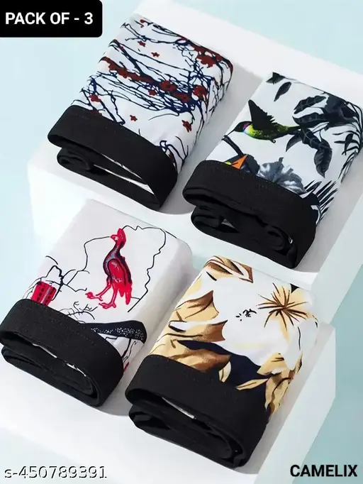 Men Underwear JK007-High Quality Premium Printed(Pack Of 3)