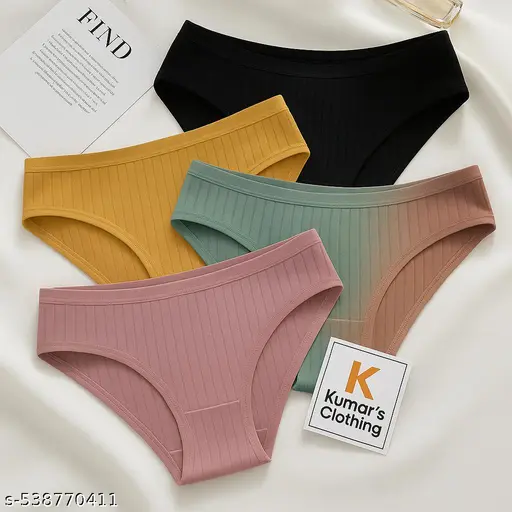 Gentle Comfort 4 Lining Panties for Women – Skin-Friendly, Breathable Cotton, Multicolor Pack