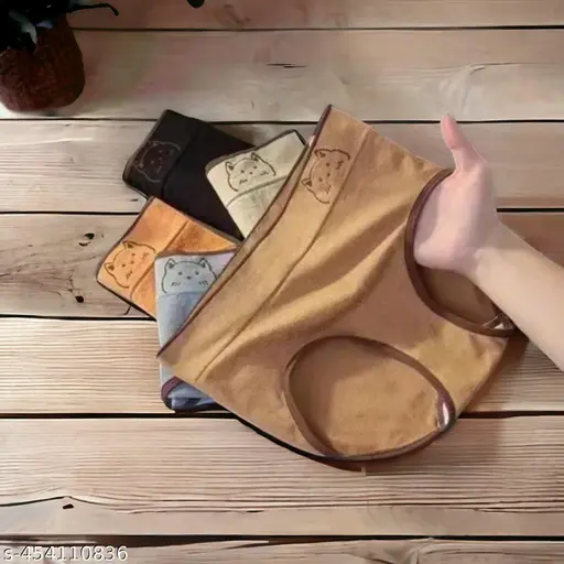 DIVARA WOMEN PANTIES COTTON BLEND SOFT MULTICOLOR (PACK OF 3 )