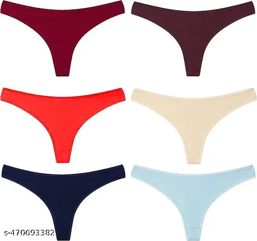pack of 6 women cotton thong panty | thongs for women | women sexy thong panty | women thongs bikini | panty for women