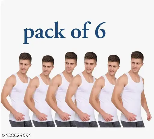 Men Vest (Pack Of 06) in Packet Baniyan For Men, Combo Baniyan Pure Cotton Baniyan in Perfect Febric Stretchable