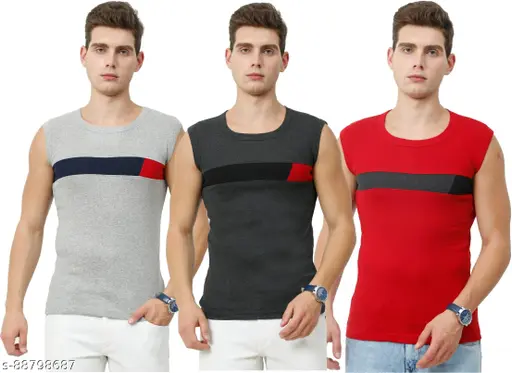 Modern Men's Premium Cotton Gym Vest (S M L XL XXL)(5 Colors Available)