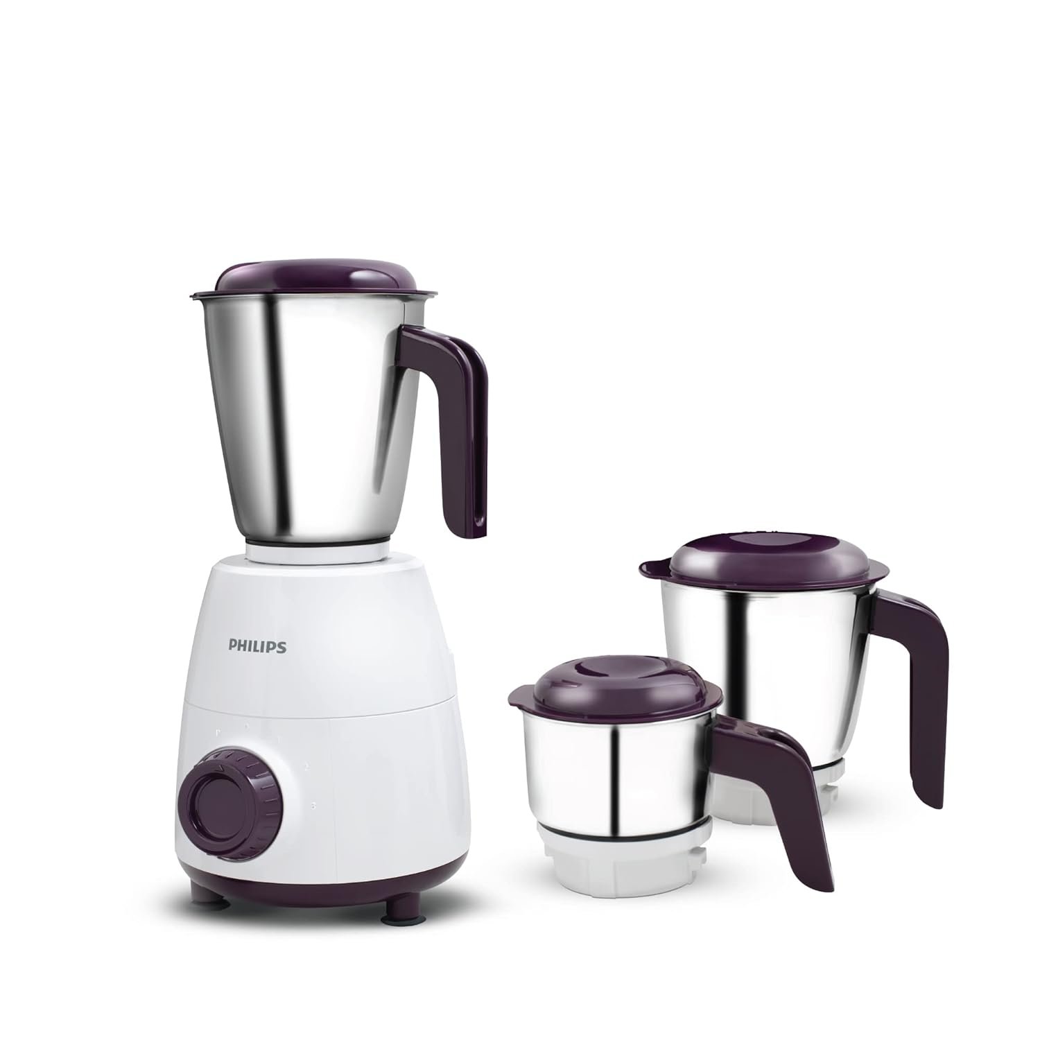 PHILIPS HL7505 500W Mixer Grinder (White and Purple) Visit the PHILIPS Store