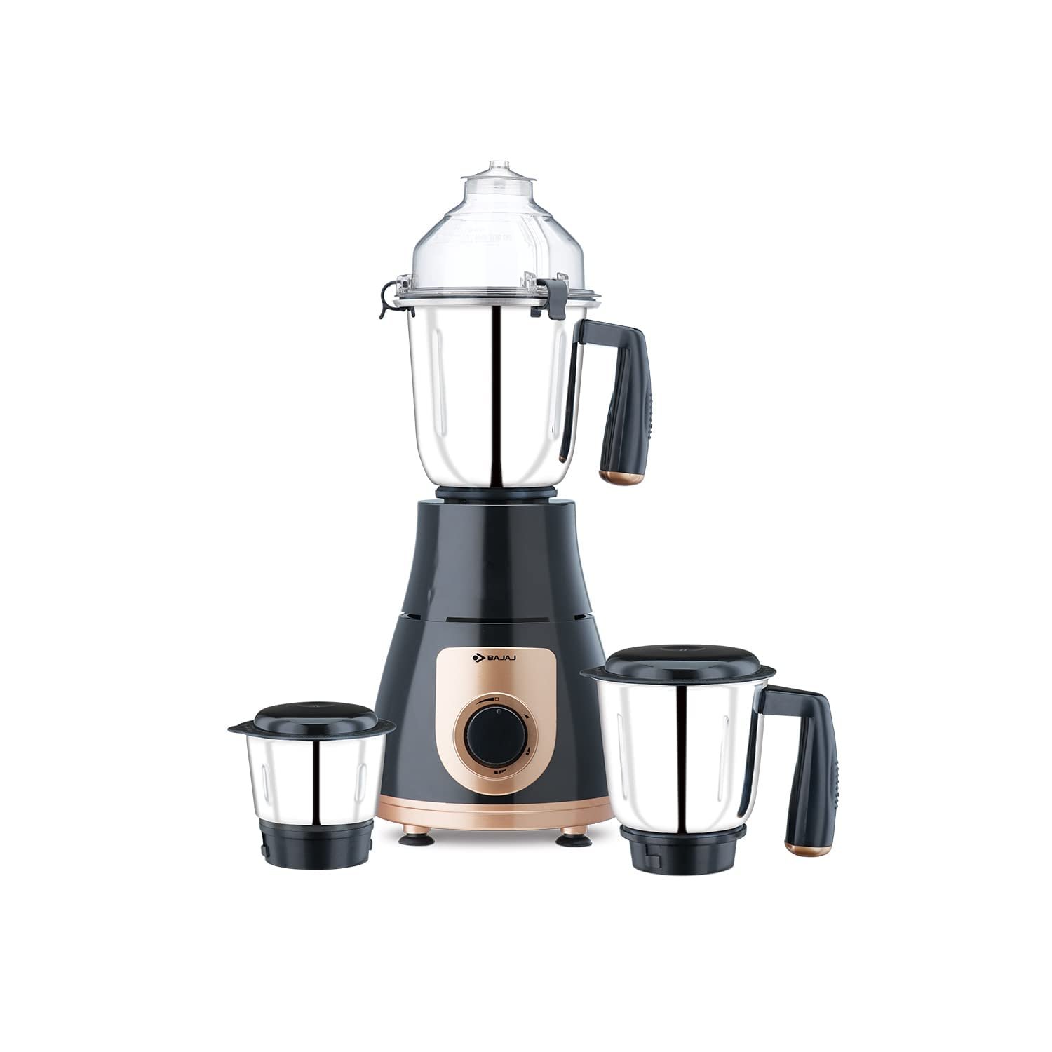 Bajaj GX-3701 750W Mixer Grinder | Nutri-Pro Feature | 3 Jars | Multi-Functional Blades | 2 Yrs Warranty 【Black and Copper】