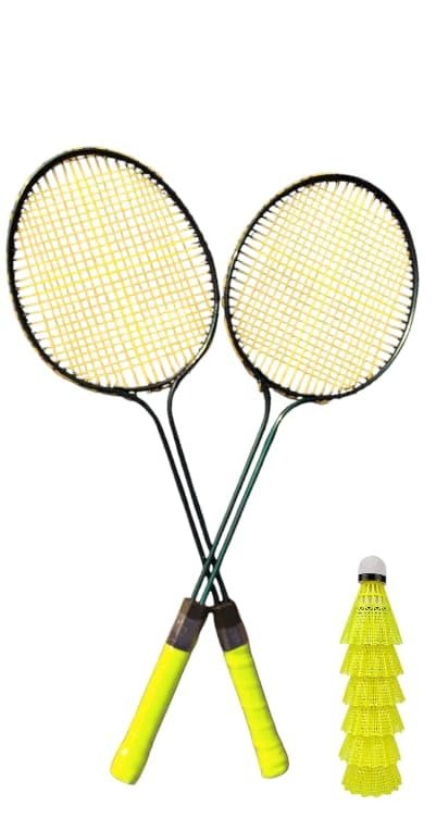 Badminton Rackets, Set of 2 with 6pcs of Shuttlecock
