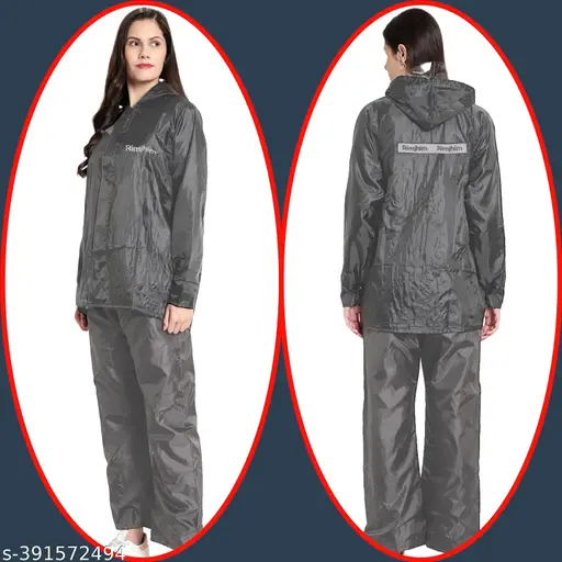 latest Fahionable Women Raincoat/ Women Top Bottom Rainset for heavy rain double layer raincoat