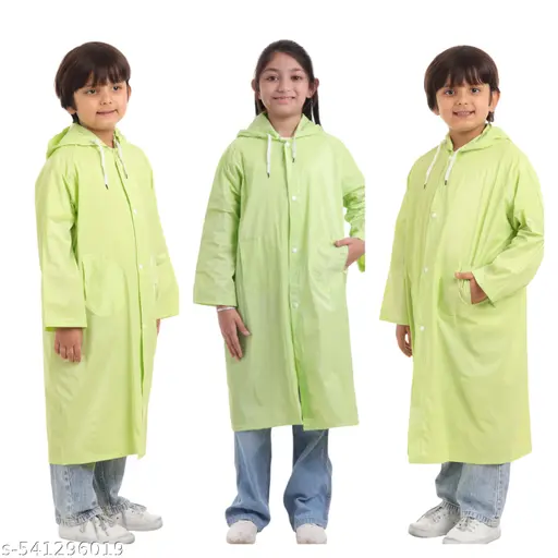 100% waterproof Comfortable Unisex Rain Wear/Rain Coat for Kids (Boys &Girls).