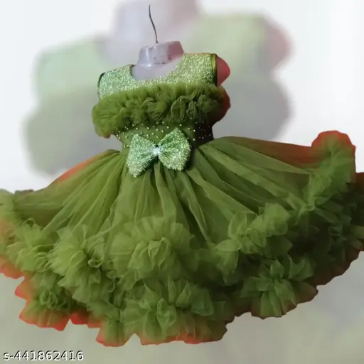 Baby Girls Net Frock (MD) | 7 Colours