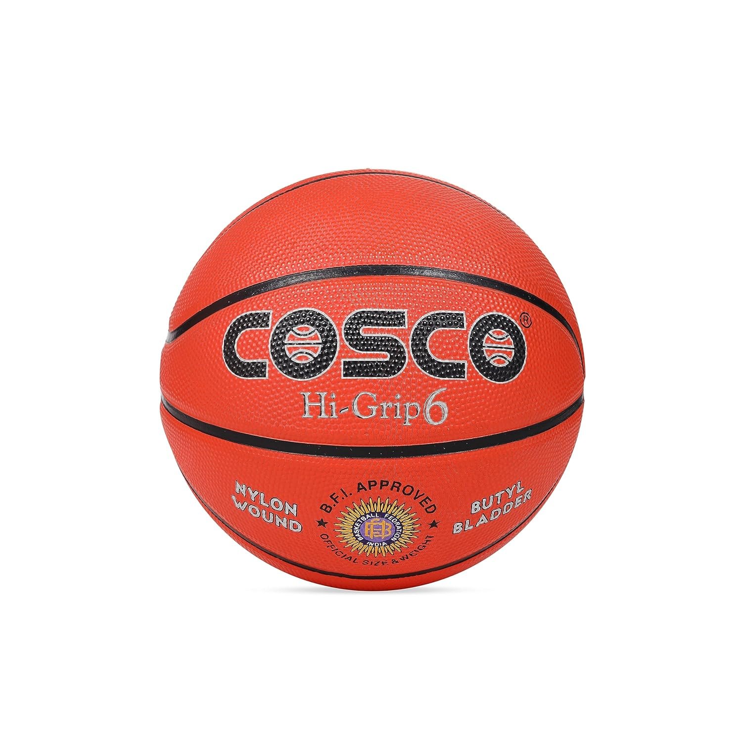 Cosco Hi-Grip Basket Balls, Size 6 (Orange)