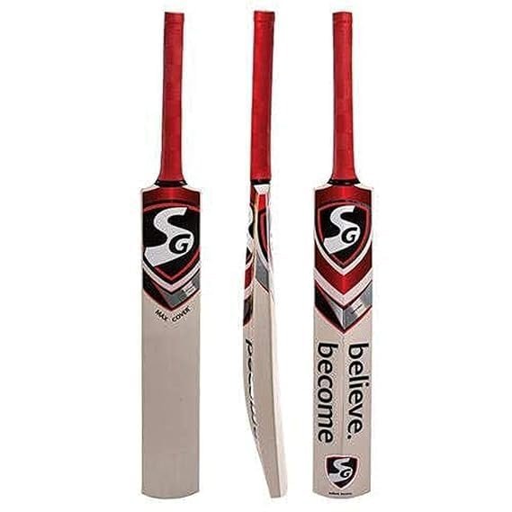 Super Grade Popular Willow Cricket Bat Full Size Short Hand 33.5 Inch Designed for Precision Play with Teniss Ball, Plastic Ball, Rubber Ball with Bat Cover (S_G Red)