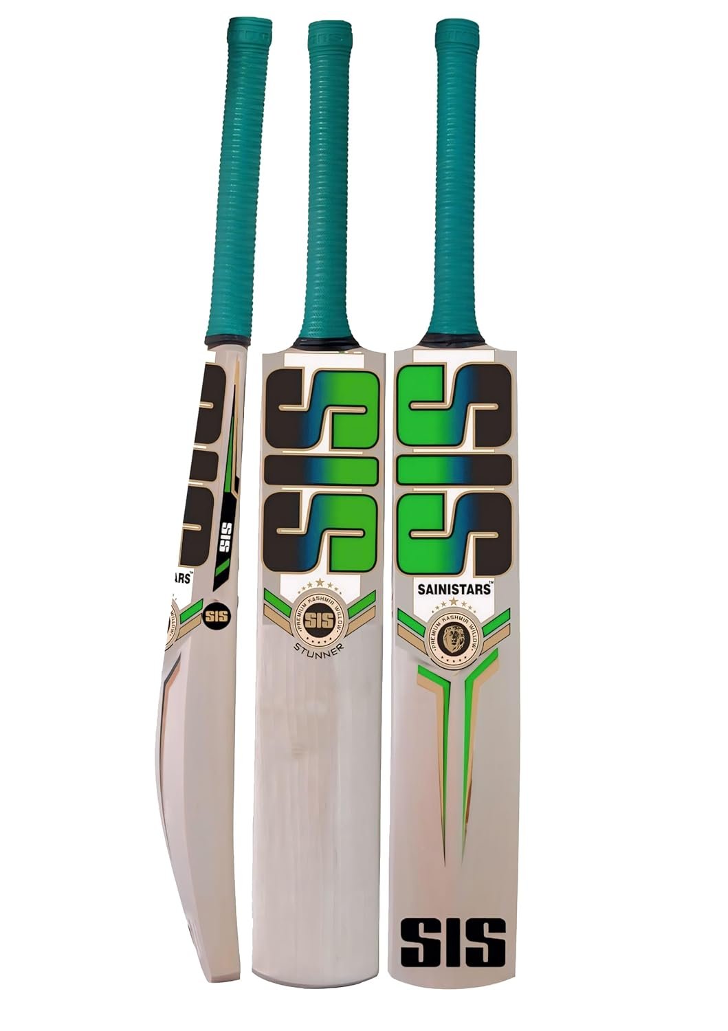 Sainistars Full Size Popular Cricket Bat for All Hard and Soft Tennis Bat Cricket Bat (Men|Women) Multicolor (Green Bat)
