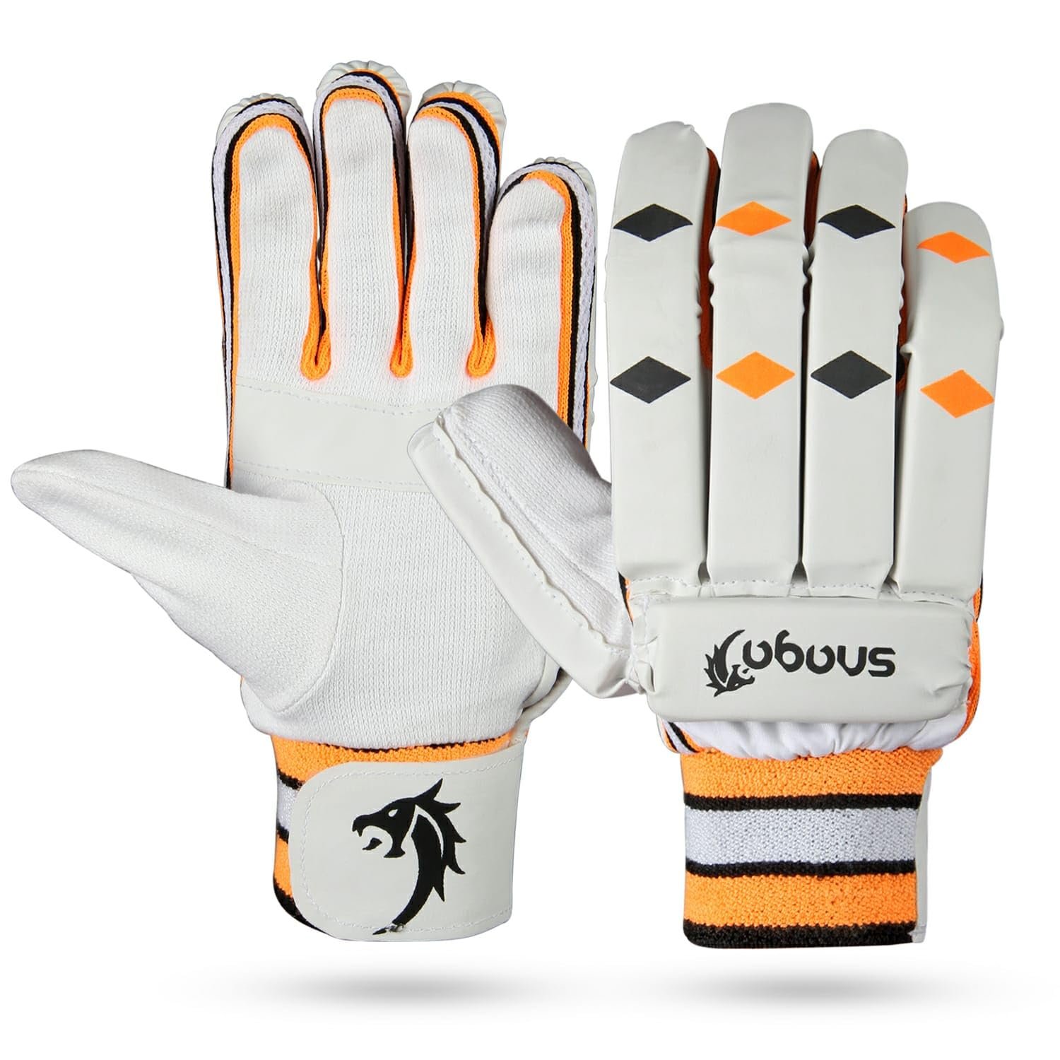 SNAGA School Cricket Batting Gloves - for Beginner cricketers/PVC Palm/Nylon Stitch/Fully Paded Gloves/Full Fingered Gloves for Perfect Grip and Maximum Protection (Men)(14 Years and Above)